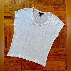 Banana Republic White Linen Tee